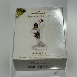 2006 Vintage Hallmark Ornament Daily Mail Christmas Bunny Cardinal Wreath